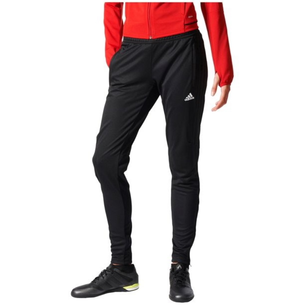 adidas Women's Soccer Tiro 17 Training Pants, Black/Black, Medium